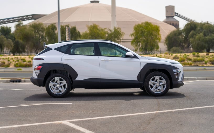 Hyundai Kona (White), 2024 for rent in Abu Dhabi