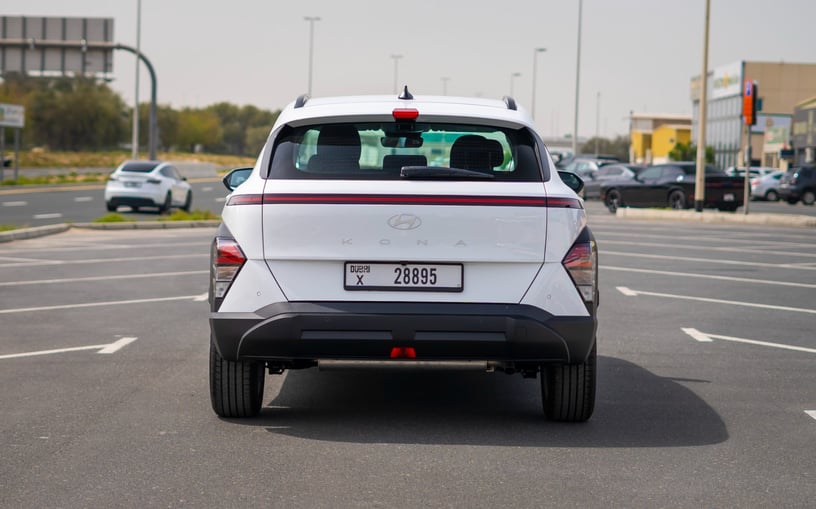 Hyundai Kona (White), 2024 for rent in Abu Dhabi