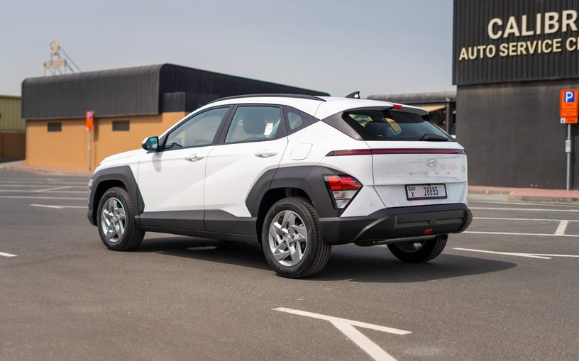 Hyundai Kona (White), 2024 for rent in Abu Dhabi