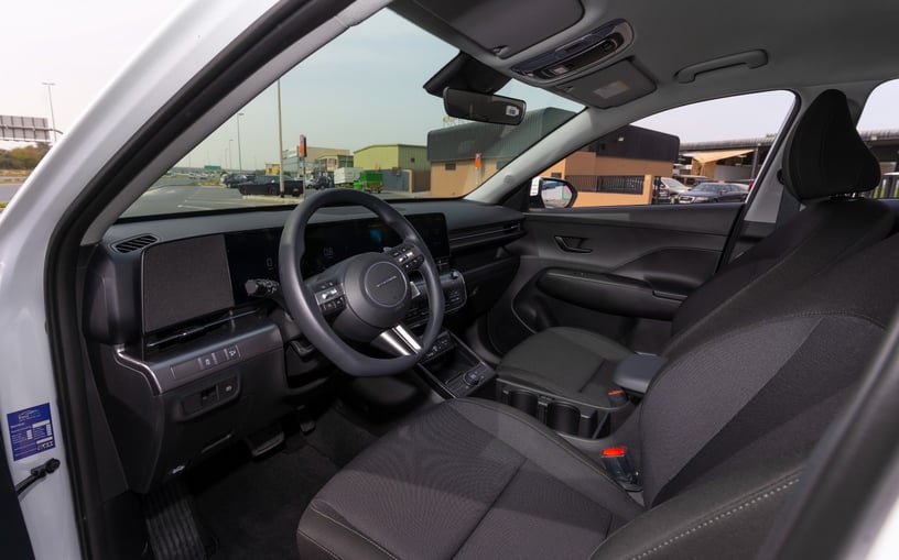 Hyundai Kona (White), 2024 for rent in Abu Dhabi