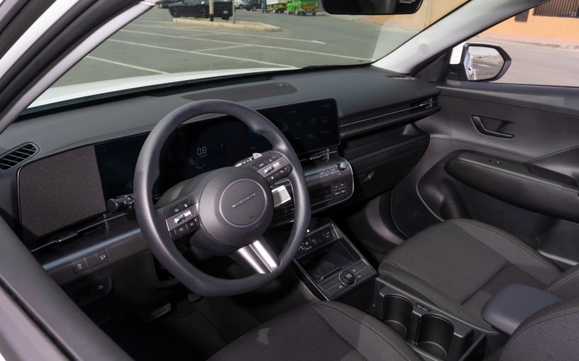 Hyundai Kona (White), 2024 for rent in Abu Dhabi