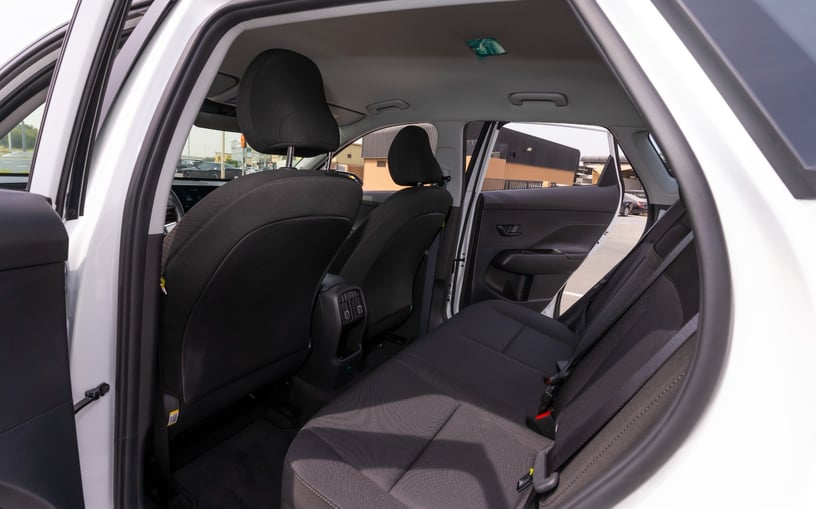 Hyundai Kona (White), 2024 for rent in Abu Dhabi