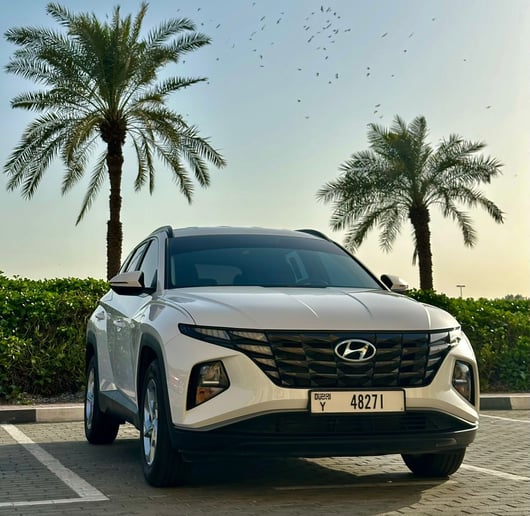 Hyundai Tucson (Blanco), 2023 para alquiler en Dub&aacute;i