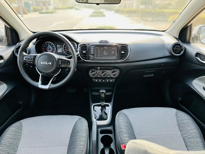 kia pegas 2023 (White), 2023 for rent in Dubai