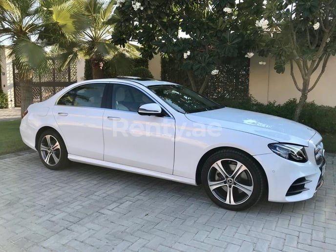 Mercedes E Class (White), 2019 for rent in Abu Dhabi