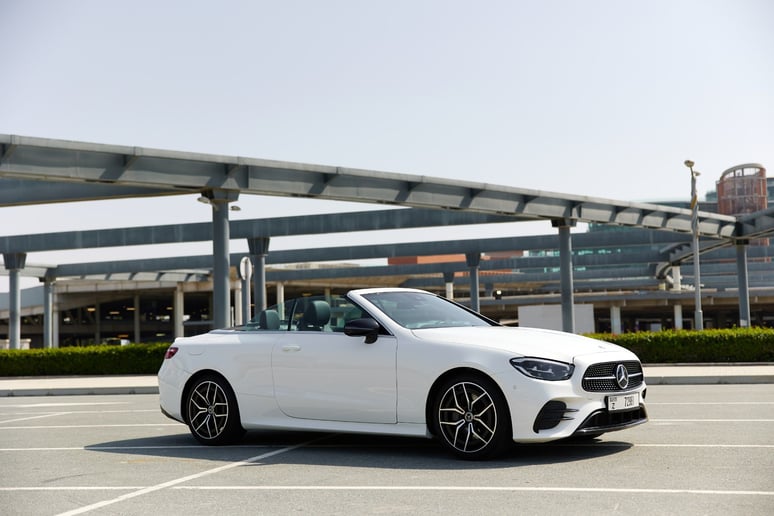 Mercedes E200 Cabrio (White), 2022 for rent in Ras Al Khaimah