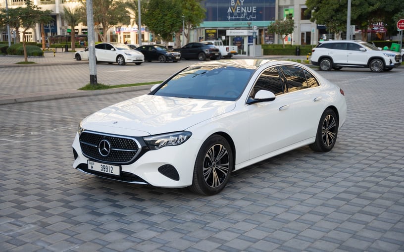 Mercedes E200 (White), 2024 for rent in Dubai