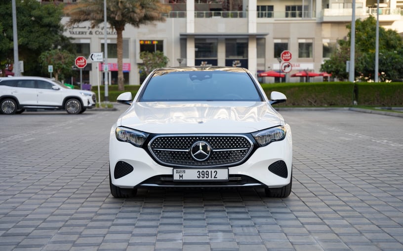 Mercedes E200 (White), 2024 for rent in Dubai