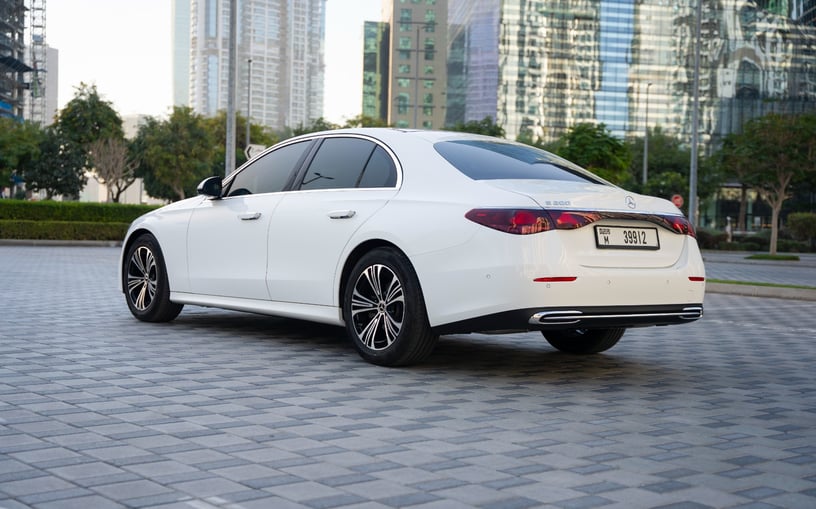 Mercedes E200 (White), 2024 for rent in Dubai