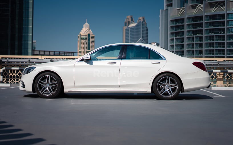 Mercedes S500 (White), 2019 for rent in Dubai