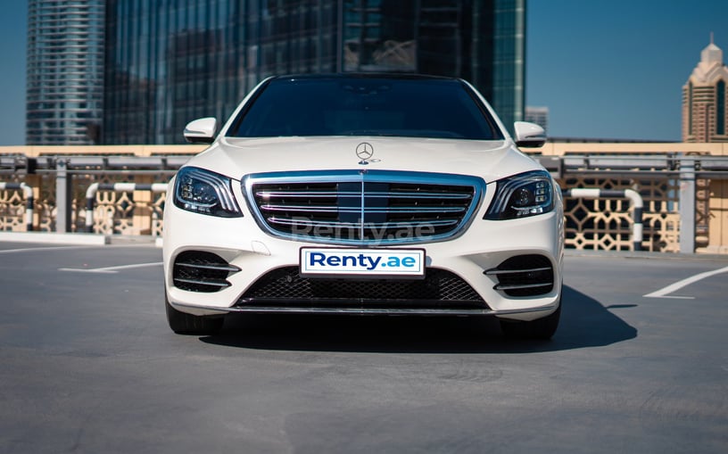 Mercedes S500 (White), 2019 for rent in Dubai