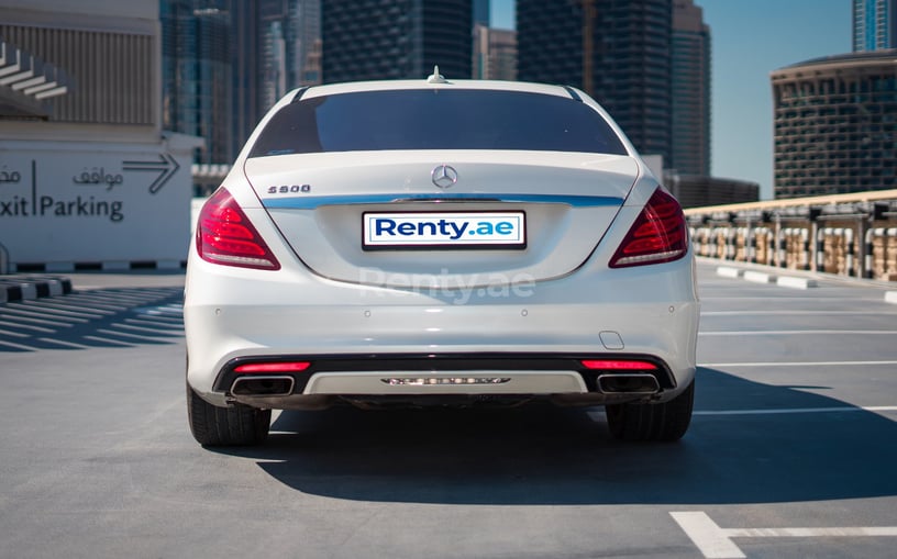 Mercedes S500 (White), 2019 for rent in Dubai