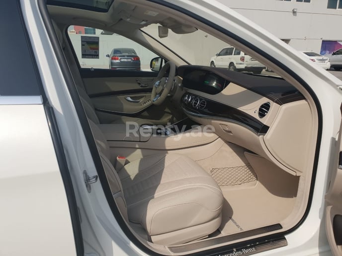 Mercedes S Class (White), 2019 for rent in Dubai