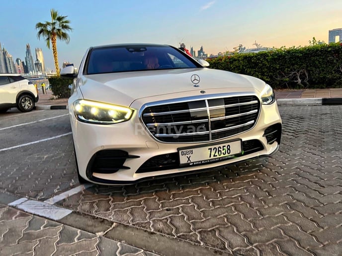 Mercedes S500 Class (White), 2022 for rent in Dubai