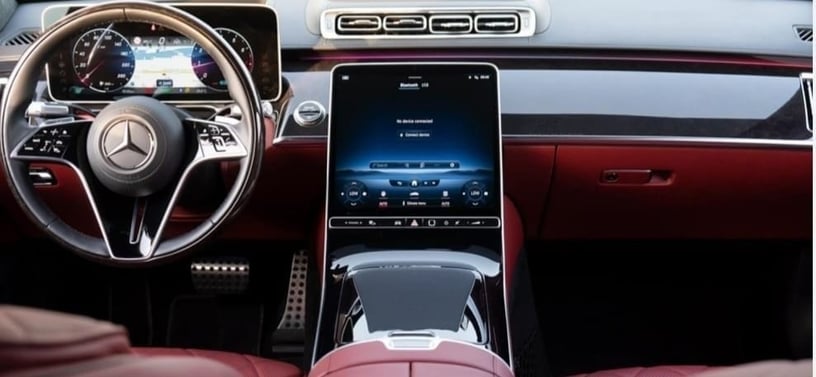 Mercedes S500 (White), 2021 for rent in Abu Dhabi