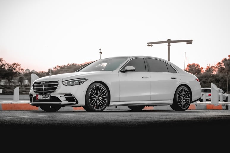 Mercedes S500 (White), 2021 for rent in Abu Dhabi