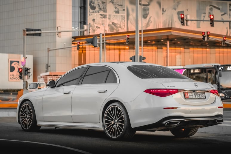 Mercedes S500 (White), 2021 for rent in Abu Dhabi