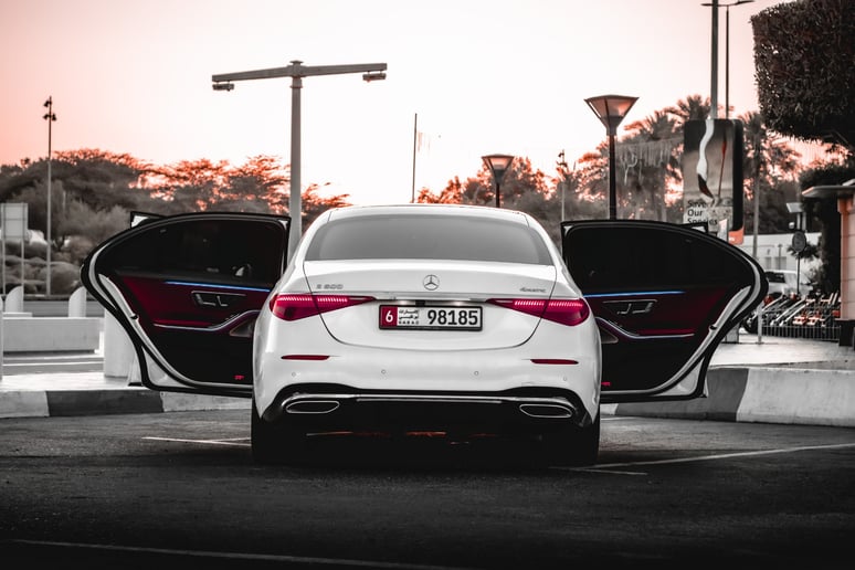 Mercedes S500 (White), 2021 for rent in Abu Dhabi
