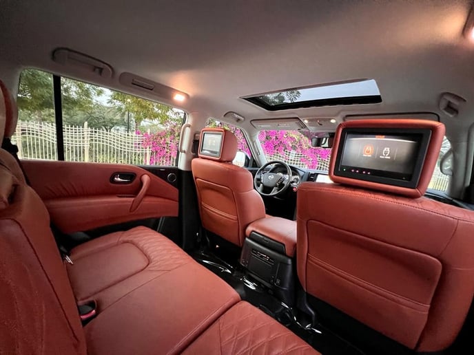 Nissan Patrol Platinium (White), 2022 for rent in Abu Dhabi