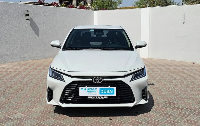 Toyota Yaris (White), 2023 for rent in Sharjah