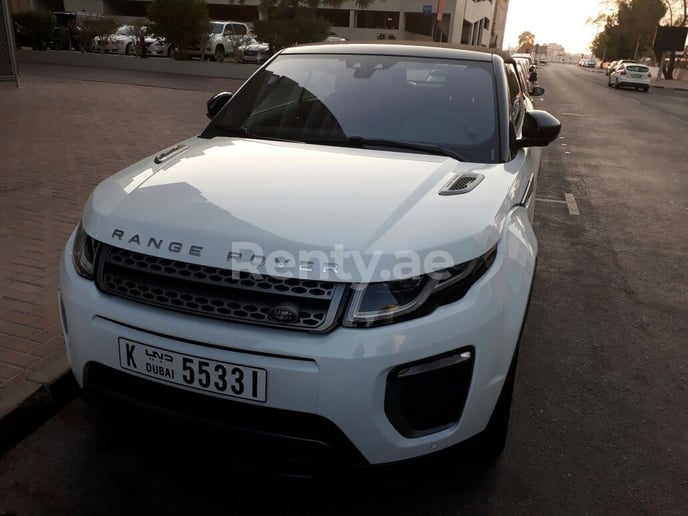 Dubai'de kiralık Range Rover Evoque (Beyaz), 2018