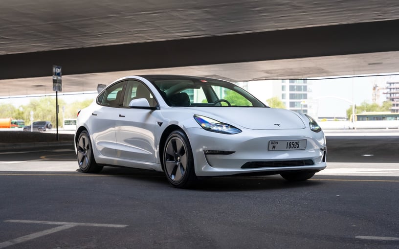 Tesla Model 3 (White), 2023 for rent in Dubai