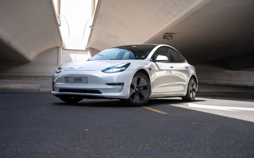 Tesla Model 3 (White), 2023 for rent in Dubai
