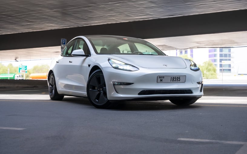 Tesla Model 3 (White), 2023 for rent in Dubai