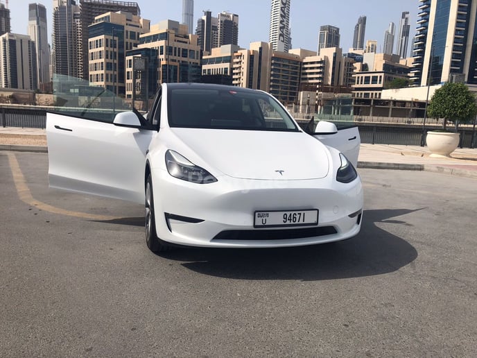 在迪拜 租 特斯拉 Model Y 长续航里程 (白色), 2022