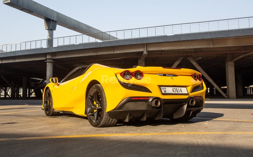 Ferrari F8 Tributo Spyder (Yellow), 2022 - hourly hourly rental in Dubai 2