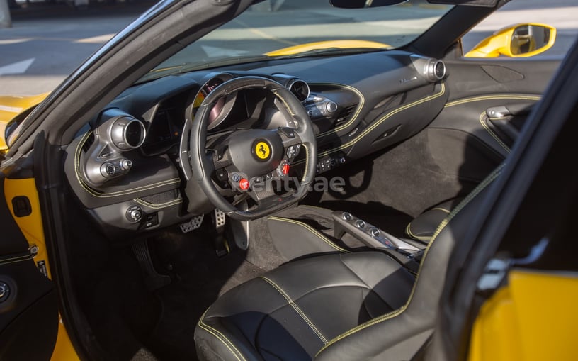 Ferrari F8 Tributo Spyder (Yellow), 2022 - hourly hourly rental in Dubai 3