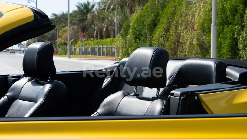 Ford Mustang GT convert. (Yellow), 2017 for rent in Dubai