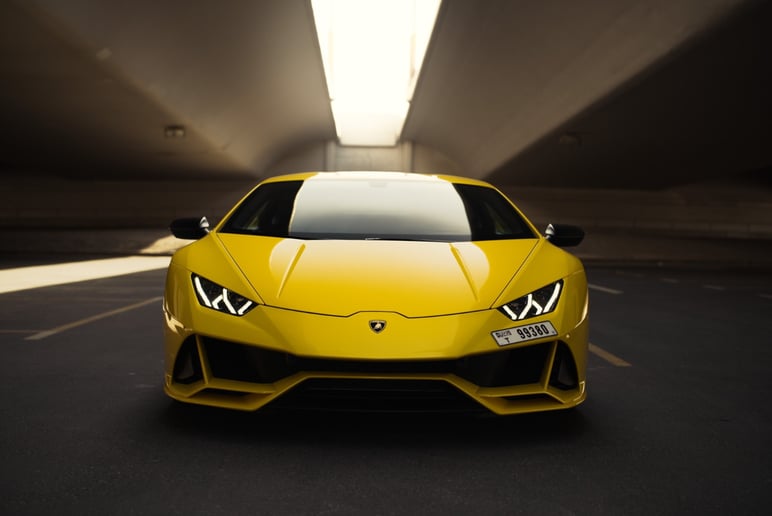 Lamborghini Evo coupe (Yellow), 2020 - leasing offers in Abu Dhabi