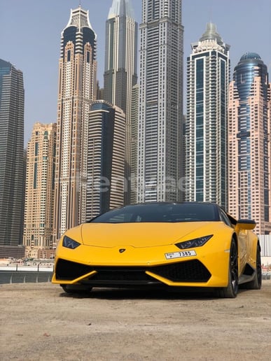 إيجار لامبورغيني هوراكان (الأصفر), 2018 في دبي
