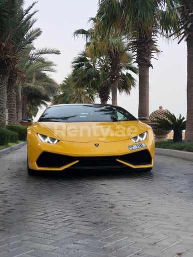 إيجار لامبورغيني هوراكان (الأصفر), 2018 في دبي