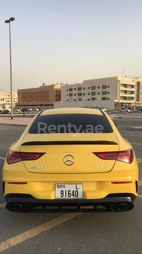 Mercedes CLA 35AMG (Yellow), 2021 for rent in Dubai