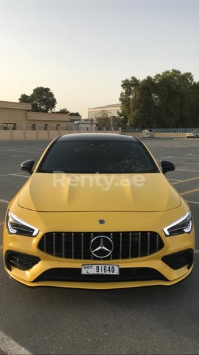 Mercedes CLA 35AMG (Yellow), 2021 for rent in Dubai