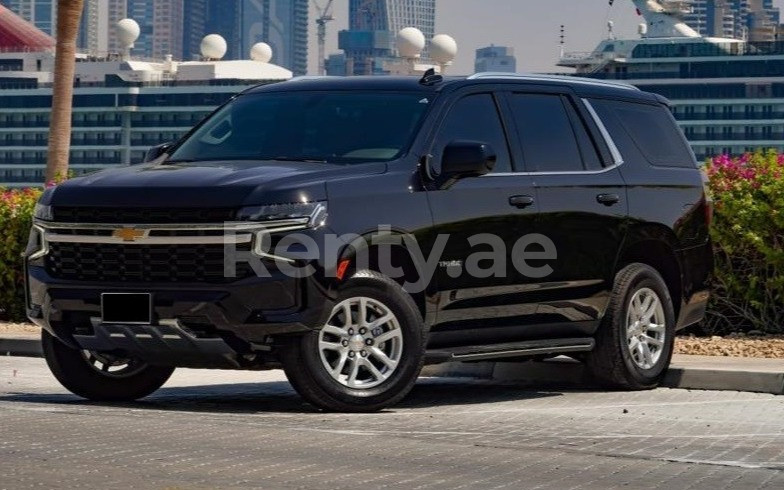 Black Chevrolet Tahoe, 2021 for rent in Dubai