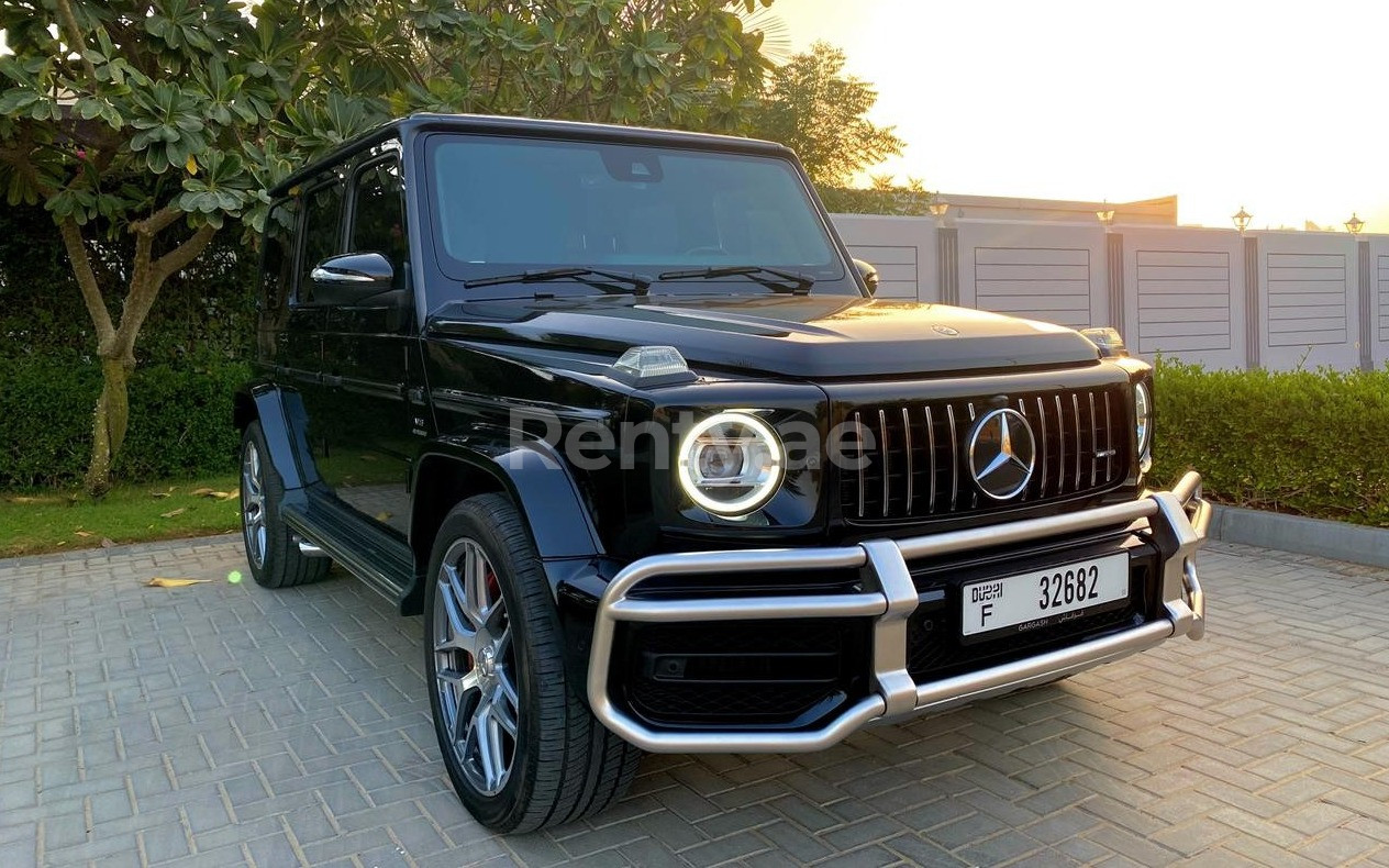 Black Mercedes G63, 2020 for rent in Dubai