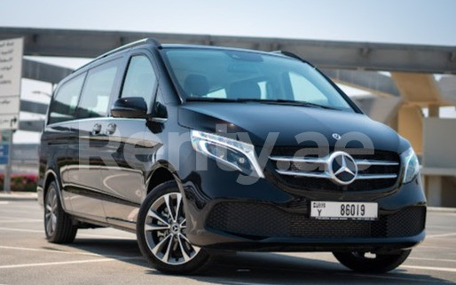 Mercedes V250 (Black), 2023 for rent in Ras Al Khaimah