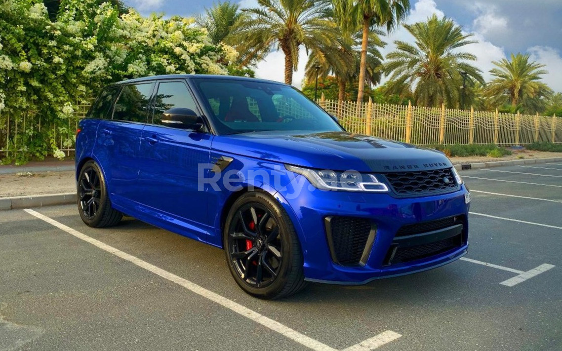 Range Rover Sport SVR (Blue), 2020 for rent in Dubai