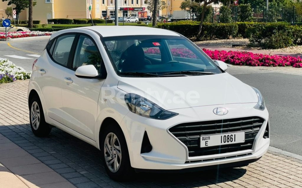 Hyundai i10 (White), 2023 for rent in Dubai