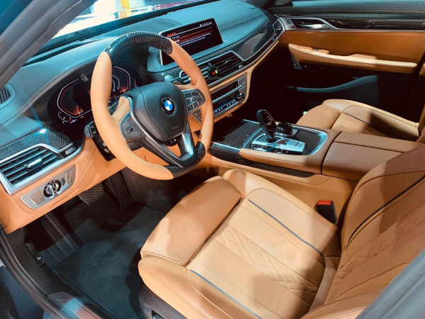 Black BMW 7 Series, 2020 for rent in Dubai 3