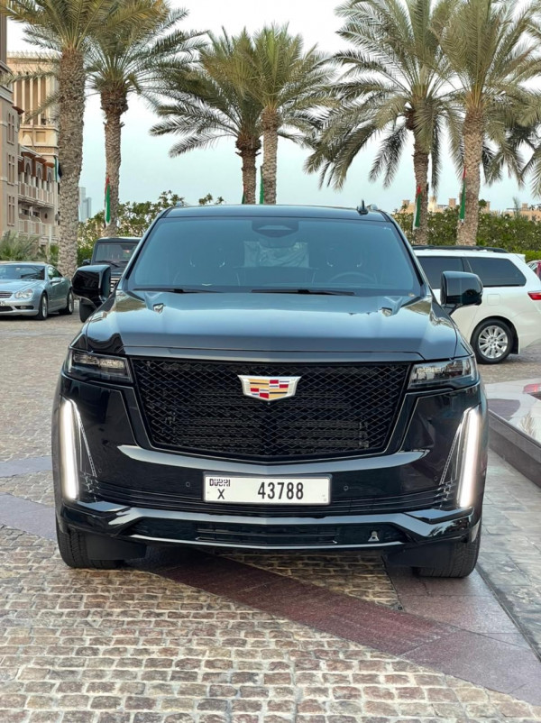 Black Cadillac Escalade Platinum S, 2021 for rent in Dubai 0