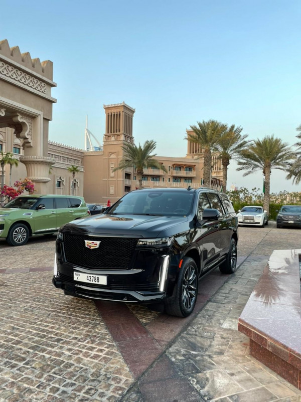 Black Cadillac Escalade Platinum S, 2021 for rent in Dubai 3