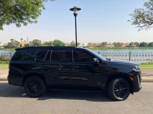 Black Cadillac Escalade, 2021 for rent in Dubai 1