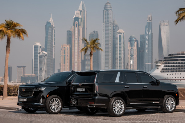 黑色 Cadillac Escalade, 2021 迪拜汽车租凭 0
