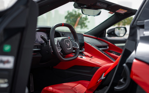 Black Chevrolet Corvette Spyder, 2021 for rent in Dubai 1