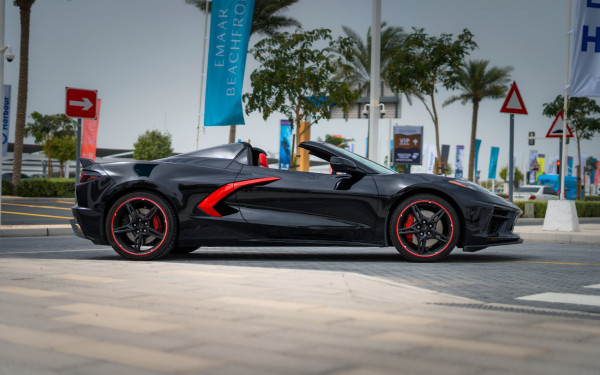 Black Chevrolet Corvette Spyder, 2021 for rent in Dubai 4