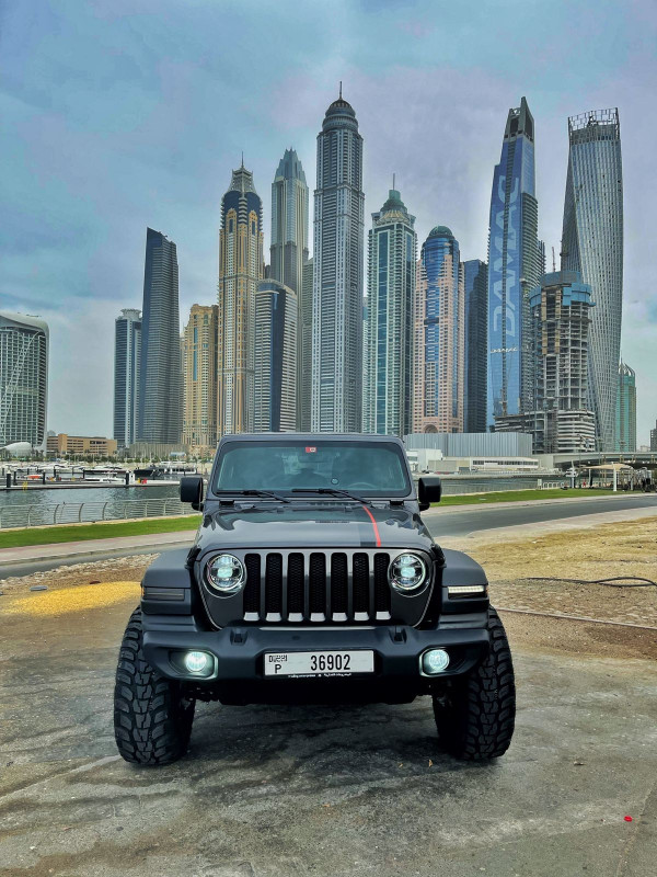 Black Jeep Wrangler, 2021 for rent in Dubai 8